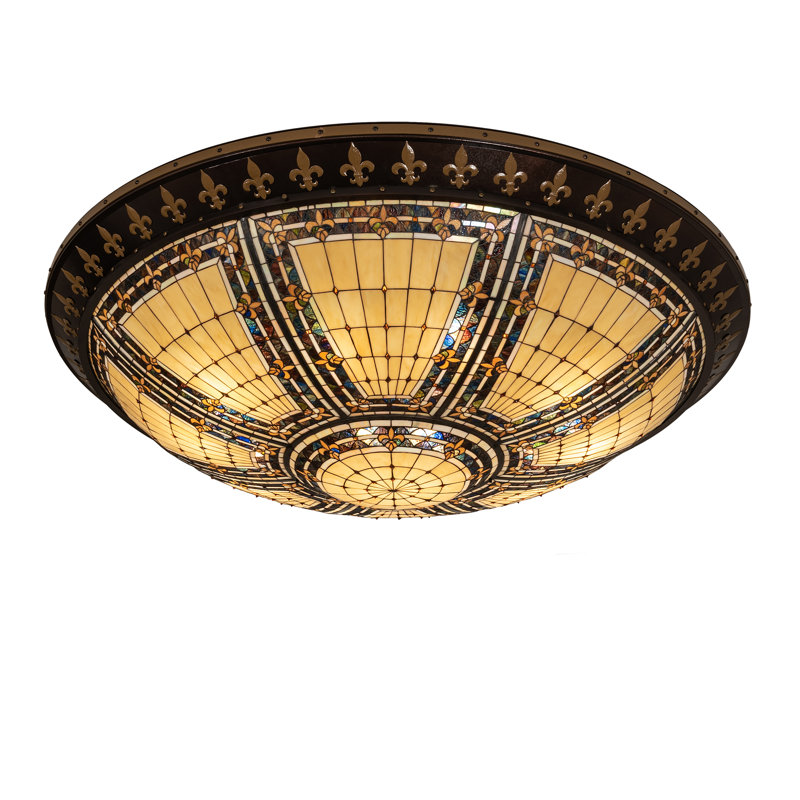 Plafonnier encastré 12 lumières 75,5 po Fleur-de-lis