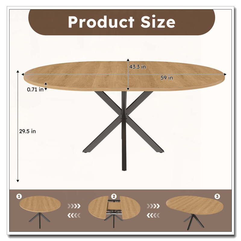 Table de salle à manger extensible