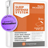 The Original Sleep Defense System Zippered Waterproof Dust Mite Proof Hypoallergenic Pillow Encasement