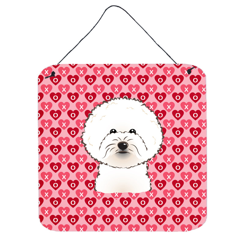 Décoration murale dame bichon frisé bichon