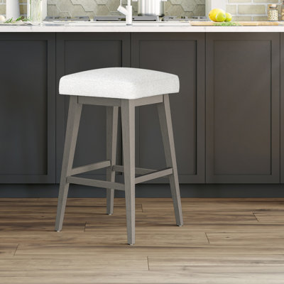 Tabouret pivotant carré en bois et à hauteur réglable Dorreen