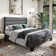 Elison Platform Bed with Fabric Upholstered Headboard and Wooden Slats