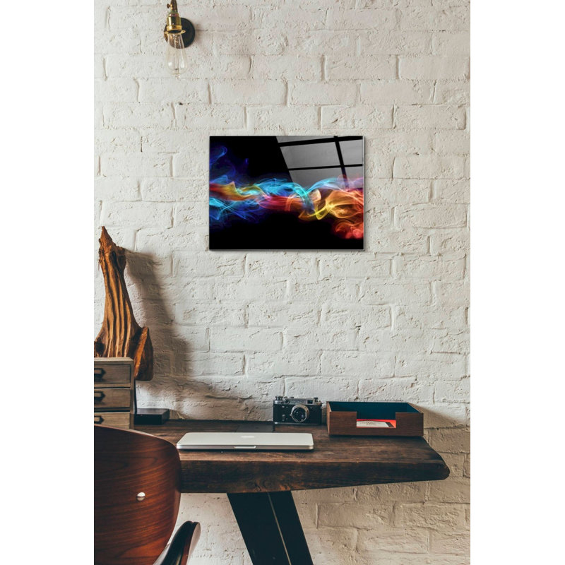 Art mural en verre acrylique «Dynamic Haze», H 12 po x l 16 po x P 0,12 po