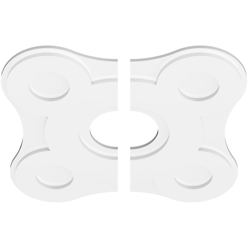 Médaillon de plafond contemporain en PVC de qualité architecturale 16 po x P 3 po x P 5 1/2 po x P 1 po
