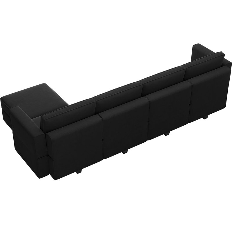 Canapé modulaire en forme de L de 6 pièces 6 pièces avec repose-pieds de rangement et canapé de rangement pour l 6,2 po.
