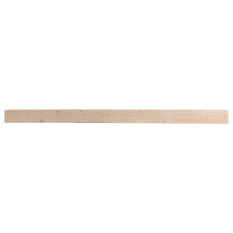 Unfinished Oak Solid Wood Floating Mantel Shelf, 42"
