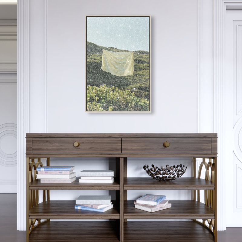Floating Cotton II Print by Oliver Gal, 46"H x 31"W, Silver Floater Frame