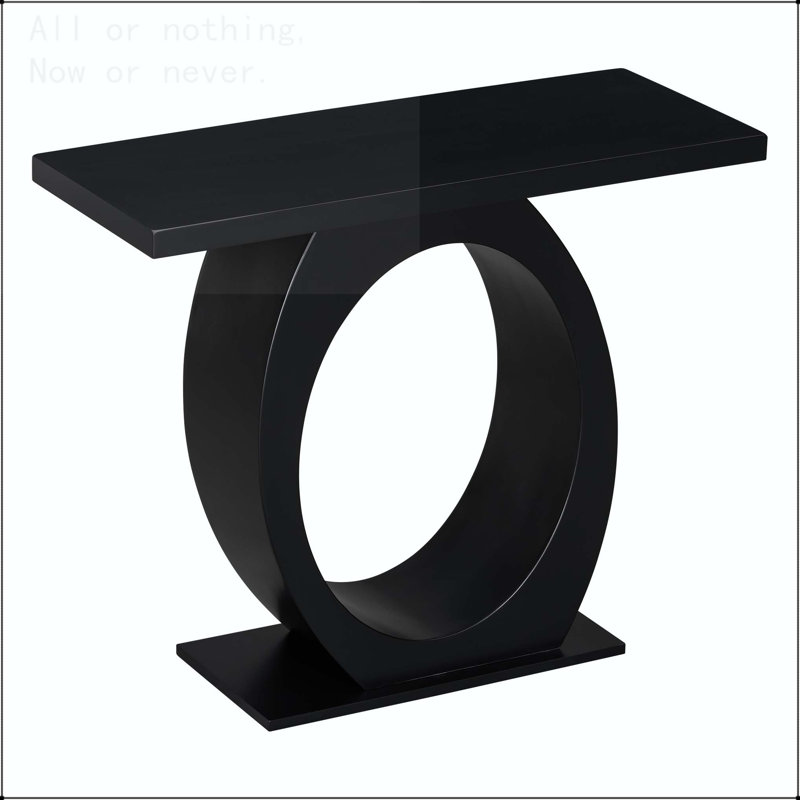 Console moderne avec base en forme d'œuf, Noir