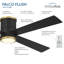 Falco 54" Led Flush Mount Ceiling Fan-116794730-116794732