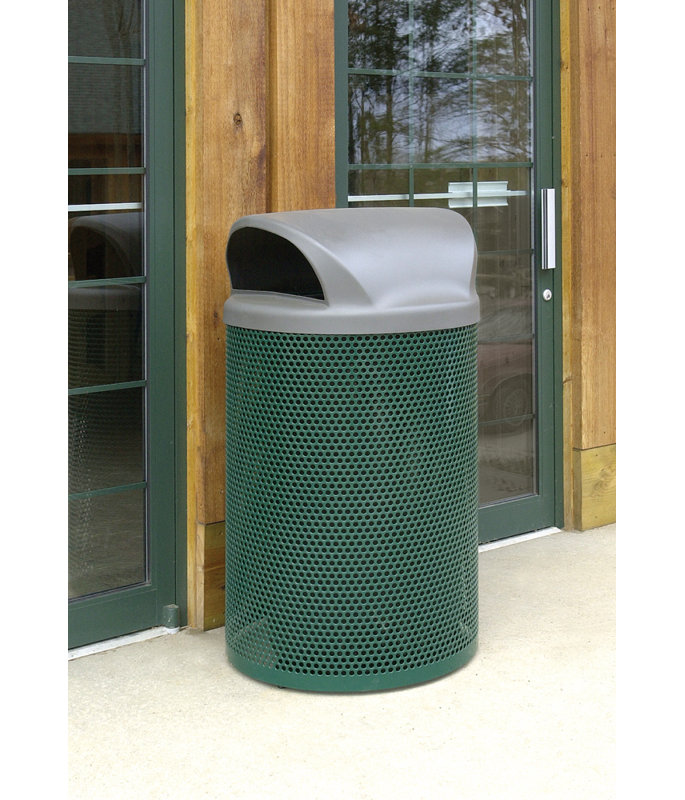Poubelle en acier 41 gallons, Anthracite