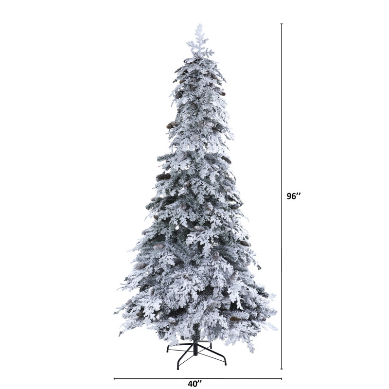 Lighted Artificial Christmas Tree, 8' H