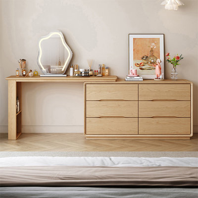 Makeup Vanity with Light mirror,6 drawers