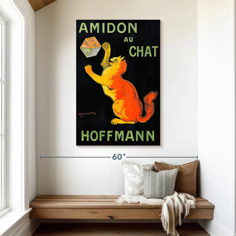 Brampt Amidon Au Chat, H 48 po x l 32 po