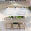Parasol d'extérieur, parasol de terrasse double face, avec lumières solaires et base, parasol de table de salle à manger à bouton-poussoir inclinable-1341856337