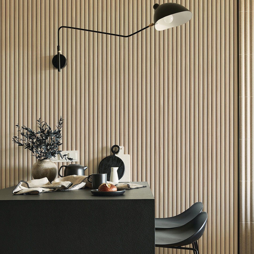 Reeded Wood Self-Adhesive Wallpaper Roll