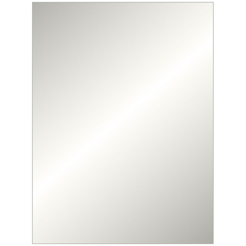 Floater 2 Solid Wood Mirror, Matte White, Rectangle, 49.25" x 37.25"