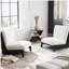 Chaise d'appoint Scott Living Moda blanche avec structure en bois massif noir, ensemble de 2-44122237