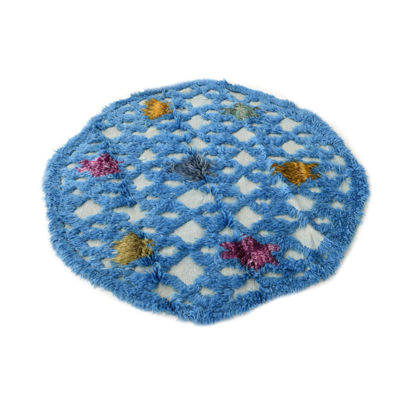 Rectangle 4'1 x 4'4 Pires Blue Rug