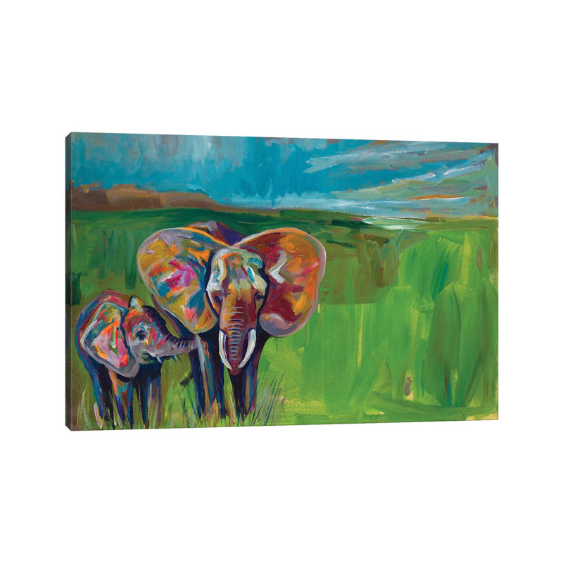 An Elephant's Love by Andy Beauchamp - Wrapped Canvas Painting, 101.6 cm H x 66.04 cm W x 1.91 cm D