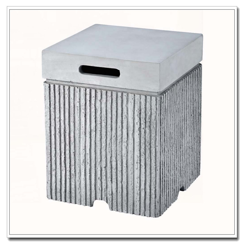 Table de couverture de réservoir de propane d'extérieur 15,75 po, Gris