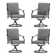 Swivel Patio Dining Armchair With Cushions(set Of 4)