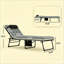 Chaises longues réglables pliantes pour la piscine-2112469397