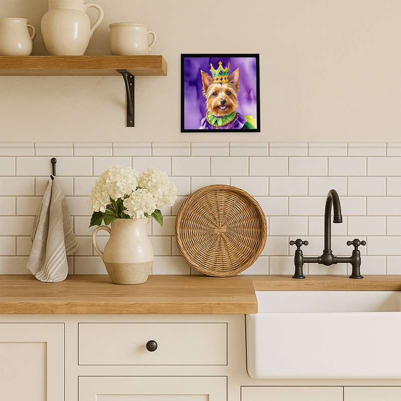 «Terrier australien», reproduction d'art encadrée