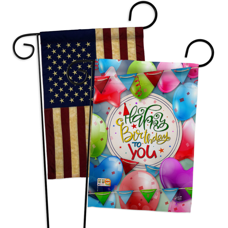 Drapeau de jardin à 2 côtés en polyester 18 x 13 po