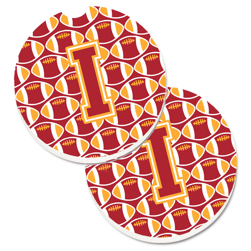 Sous-verre de football, I, Bleu / Orange