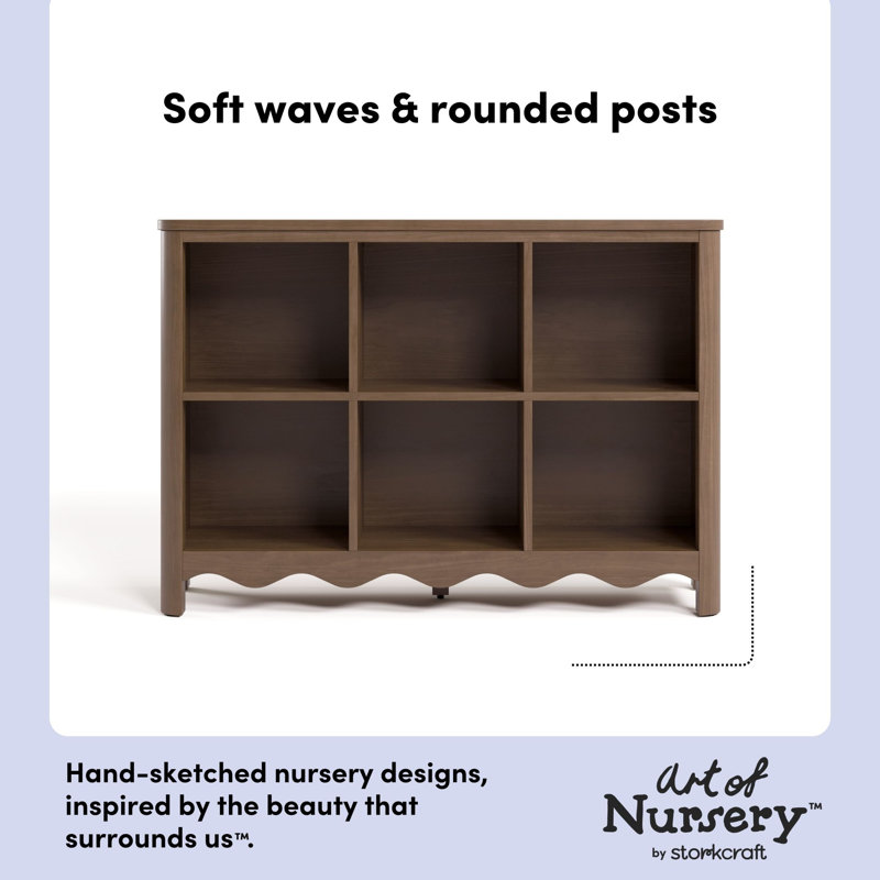 Casablanca 6 Cube Organizer Bookcase, Hazelnut
