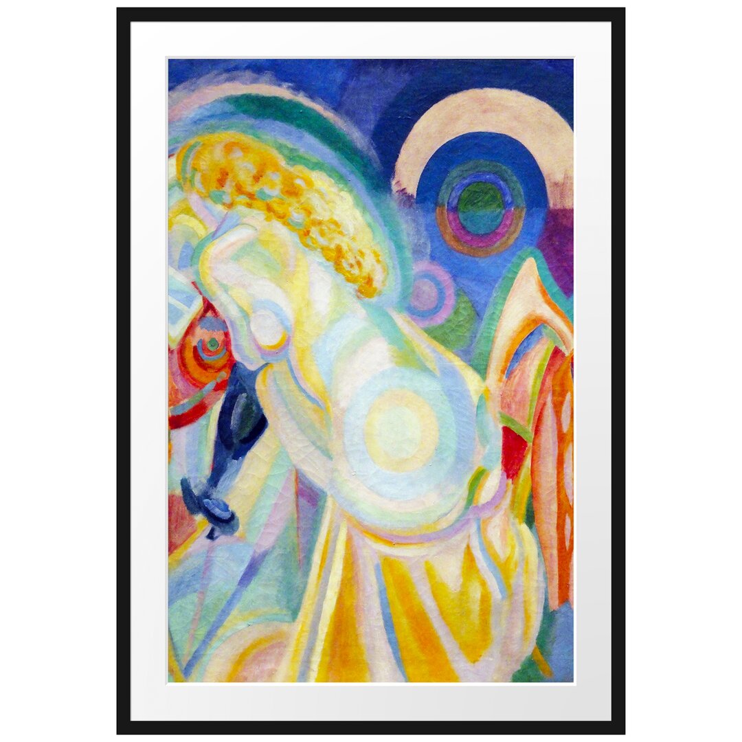 Robert Delaunay - Nakct Auf Der Toilette  - Im Bilderrahmen Mit Galerie-Passepartout