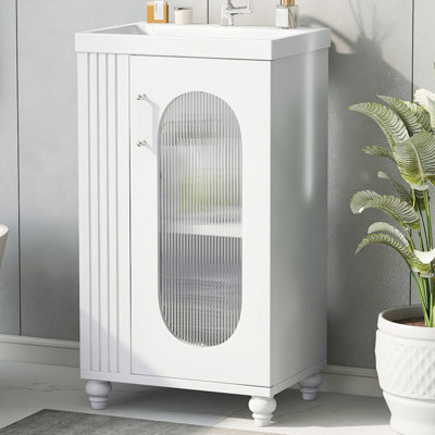 Meuble-lavabo simple 20 po avec plateau en céramique Dellas