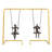 10" H Gold and Brown Metal Bookends with Swinging Figures