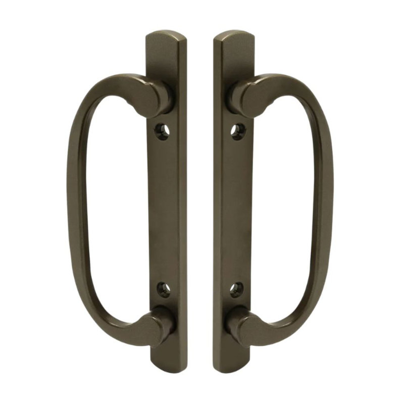 Ensemble de fausses poignées de porte de patio coulissantes 8,5 po Legacy, Bronze