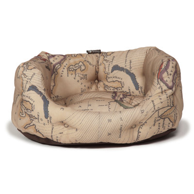 Vintage Maps Polyester Pet Bed