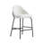 Gracie Modern Vegan Leather Upholstered Steel Counter Stool in White and Black-659403849-658843871