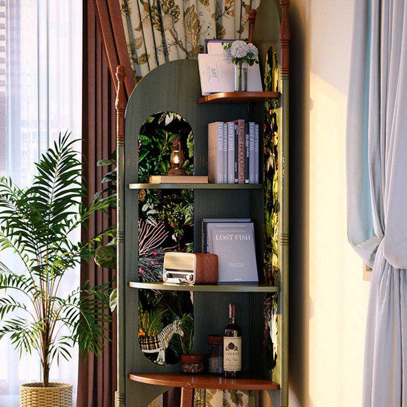21.26"Green Solid Wood Bookshelf