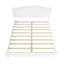 Structure de lit plateforme en bois massif blanc pleine grandeur avec tête de lit incurvée, capacité de 600 lb, aucun sommier requis, assemblage facile, structure de lit classique pour la chambre à coucher-129160760-129160759
