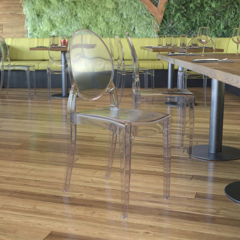 Extra Wide Resin All-Weather Ghost Banquet Chairs