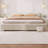 King/ Queen Size Cozy White Boucle Upholstered Bed Frame with Wood Support For Bedroom-931999024