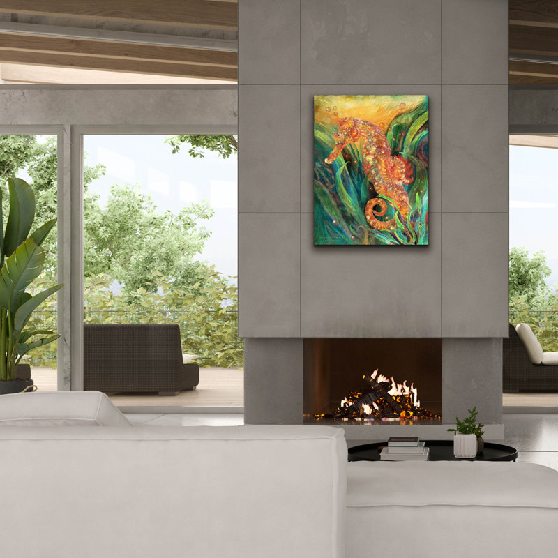 "Highland Dunes" Seahorse - Spirit Of contentment "par Carol Cavalaris, art mural sur toile, H 34 po x l 26 po
