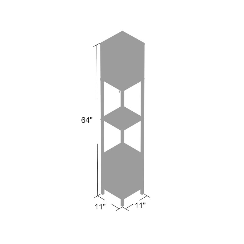 Lampe sur pied colonne 64 ", Espresso