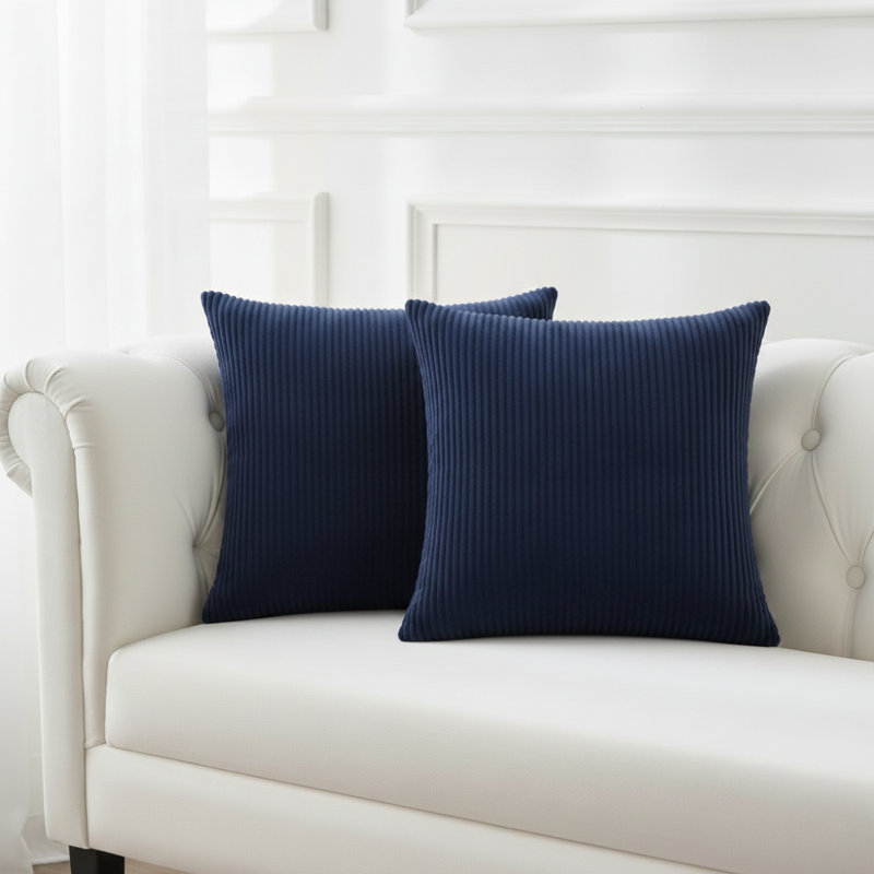 Nasuh Square Cushion Cover, Blue