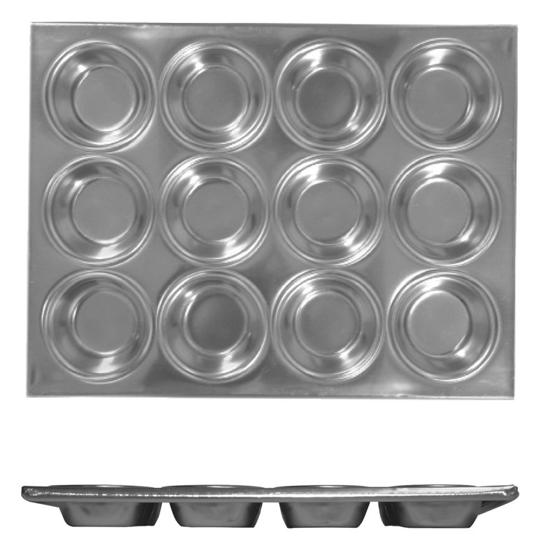 Thunder Group Inc. 12 Cup Non-Stick Aluminum Muffin Pan with Lid