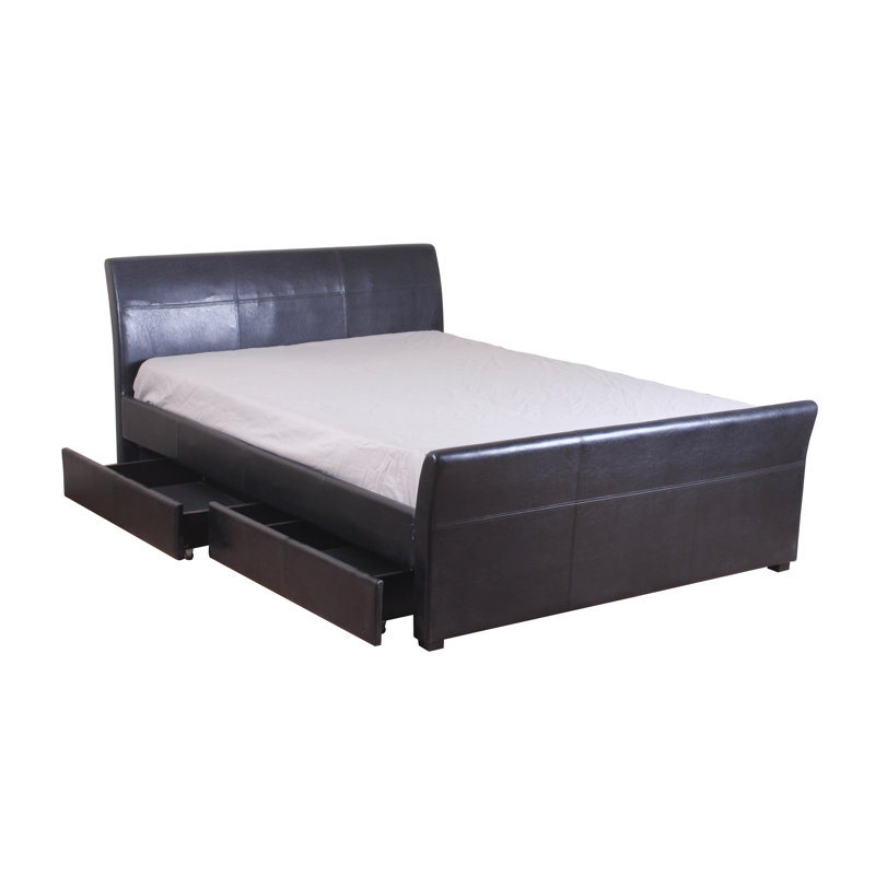 Shebeen Upholstered Ottoman Storage Bed, Brown, Kingsize (5')