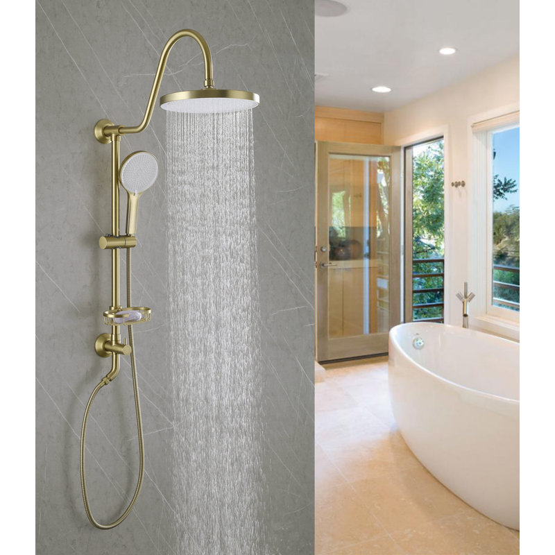 Dual Shower Head 1.8 GPM GPM, Gold