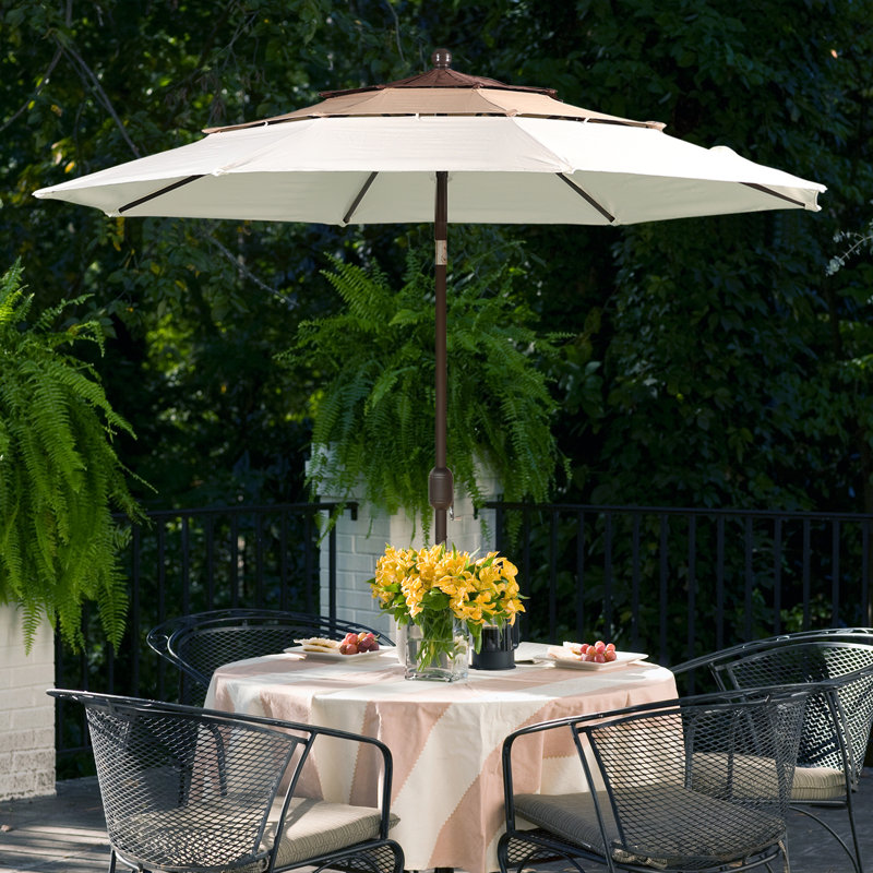 305cm Tilt Parasol, Brown/Beige
