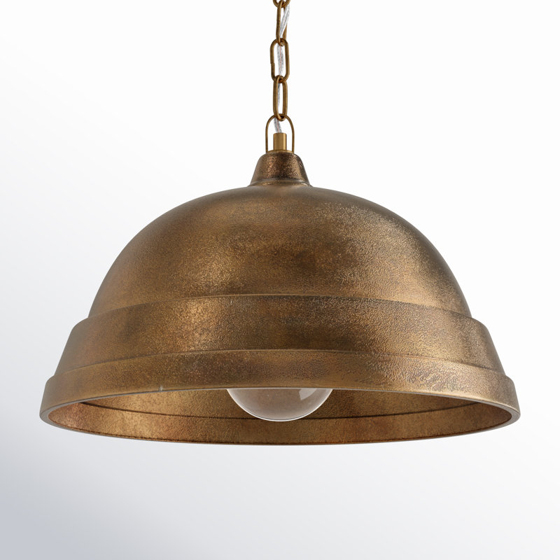 1 - Light Single Pendant, Oxidized Brass