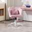  Armless Desk Chair Home Office Chair w/ Wide Seat Tilt Function Pink-118979192