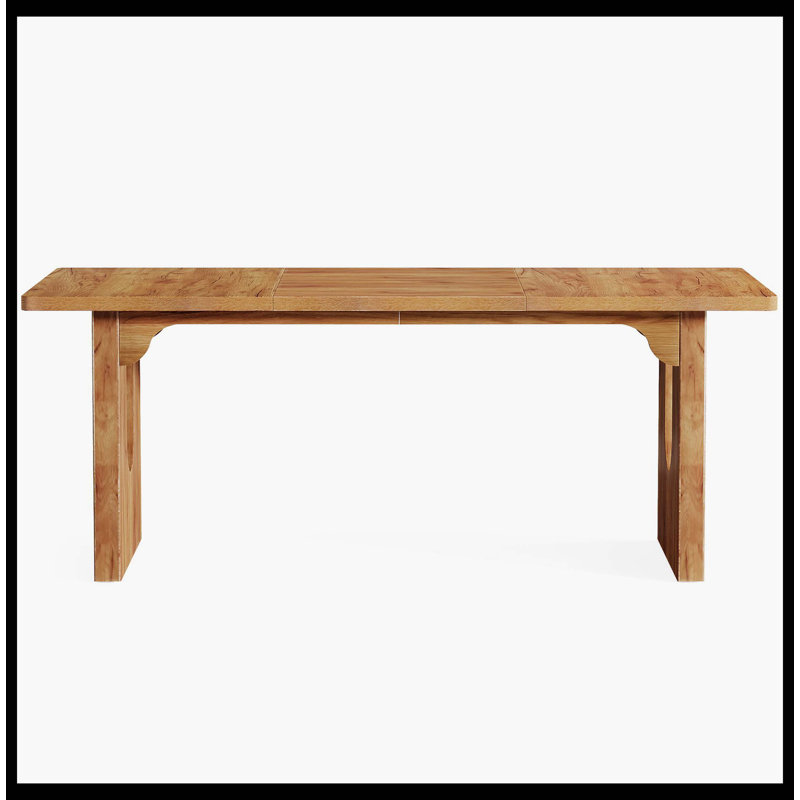 Bureau de direction 71 po, table de direction moderne avec base à double caisson en bois